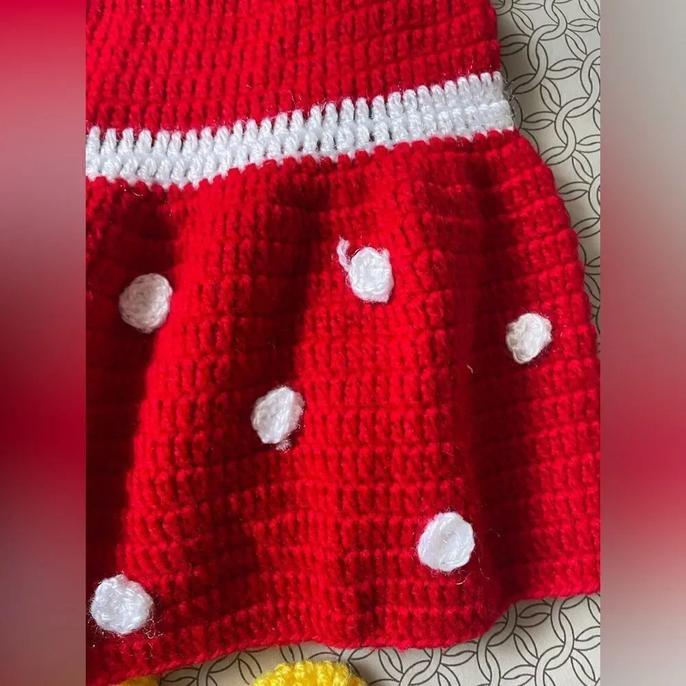 Minnie Mouse outfit crochet 6-9 months baby girl for Halloween